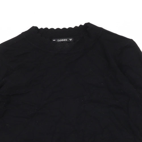 Dunnes Stores Womens Black High Neck  Viscose Pullover Jumper Size S