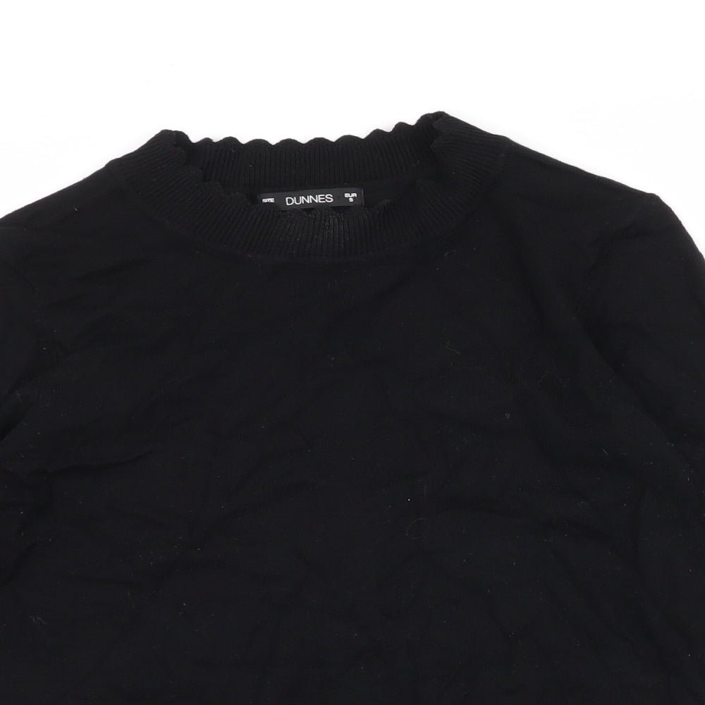 Dunnes Stores Womens Black High Neck  Viscose Pullover Jumper Size S