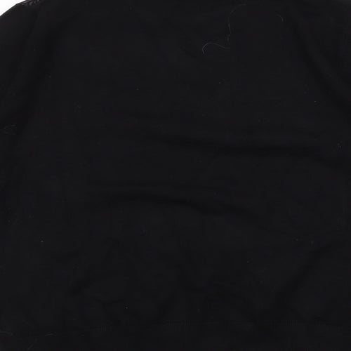 Cable & Gauge Womens Black Round Neck  Viscose Pullover Jumper Size M   - Mesh Shoulders