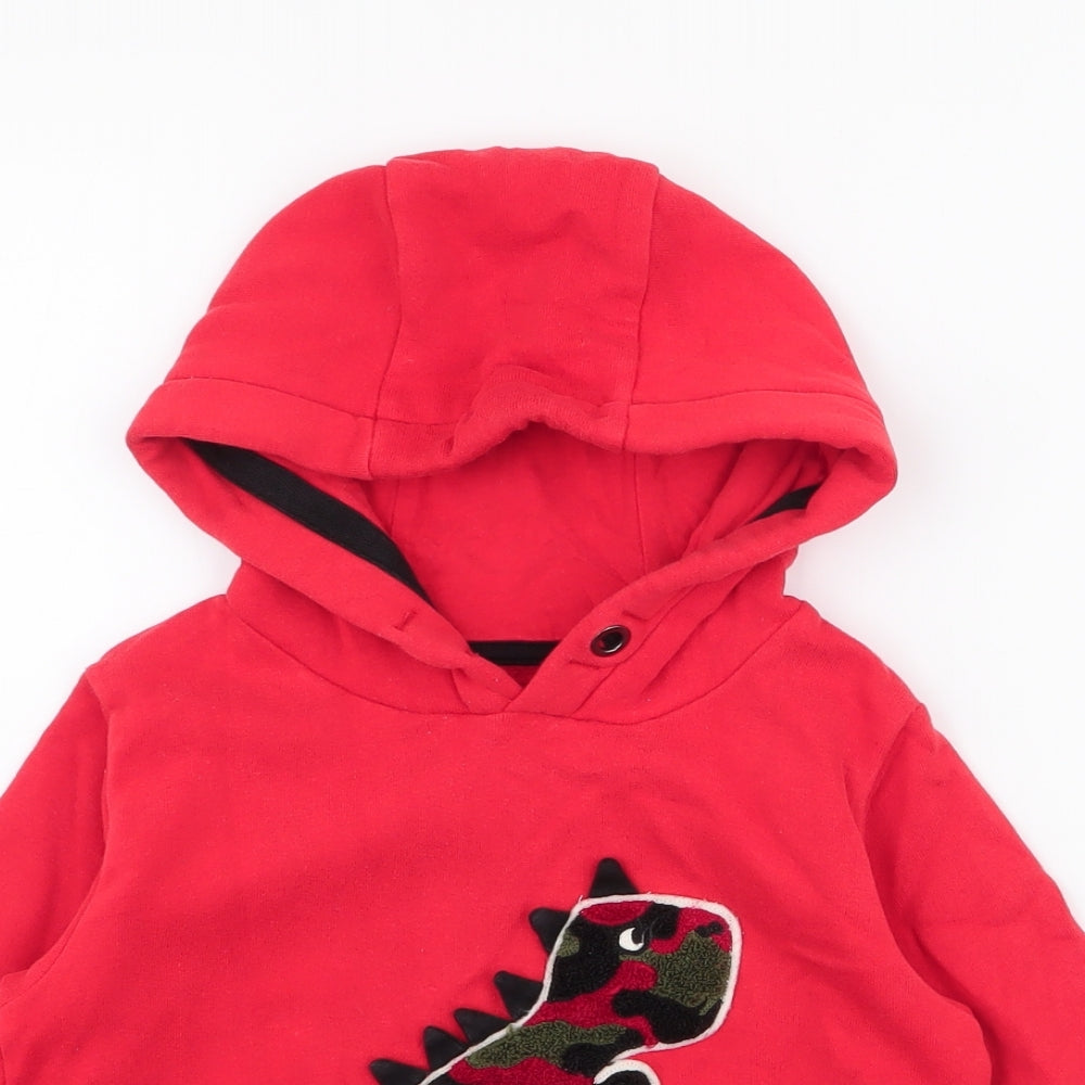 NEXT Boys Red  Cotton Pullover Jumper Size 18-24 Months  Pullover - dinosaur
