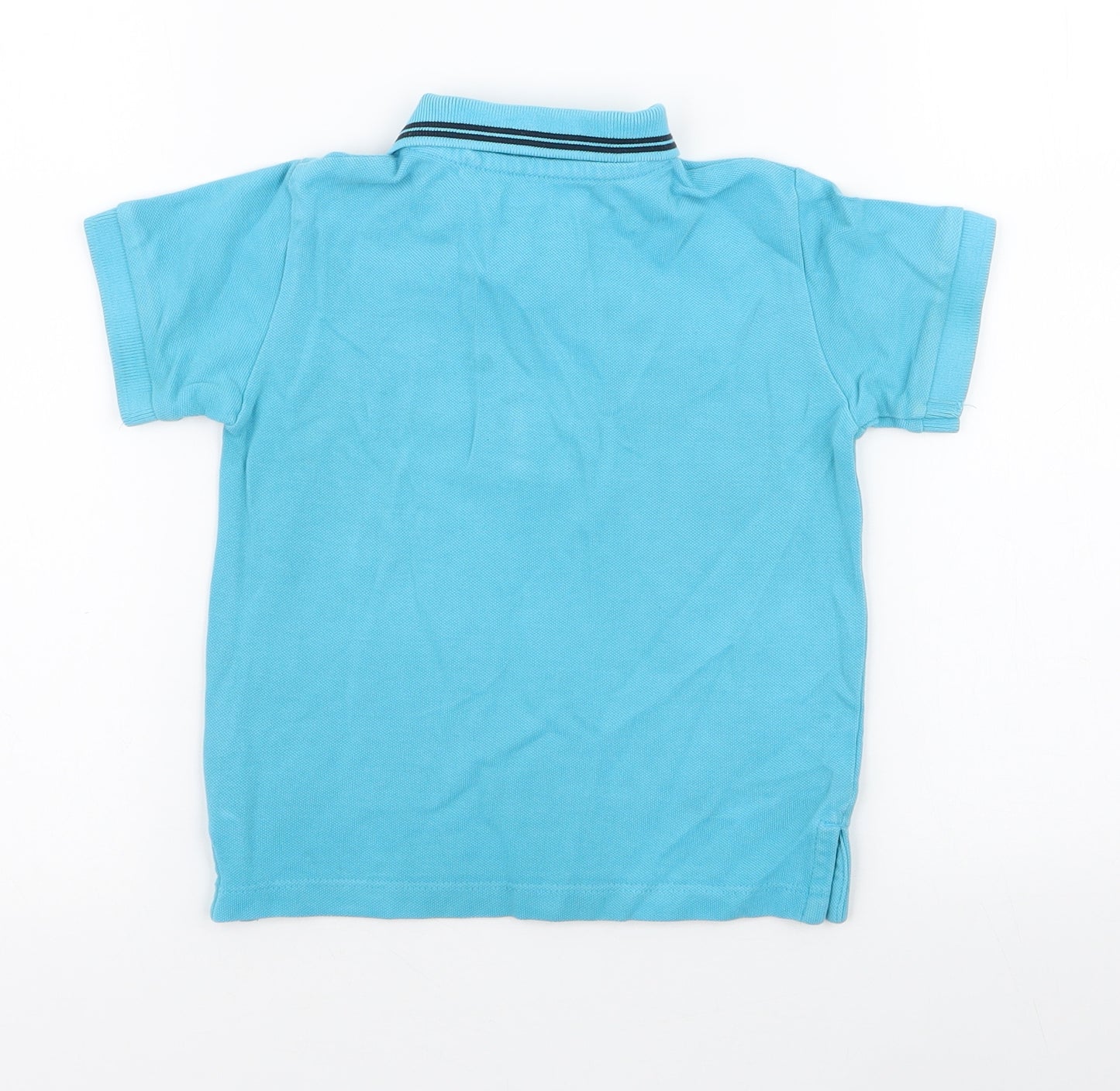 NEXT Boys Blue  100% Cotton Jersey Polo Size 18-24 Months Collared Button