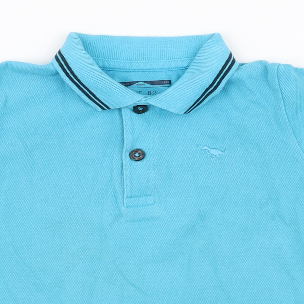 NEXT Boys Blue  100% Cotton Jersey Polo Size 18-24 Months Collared Button