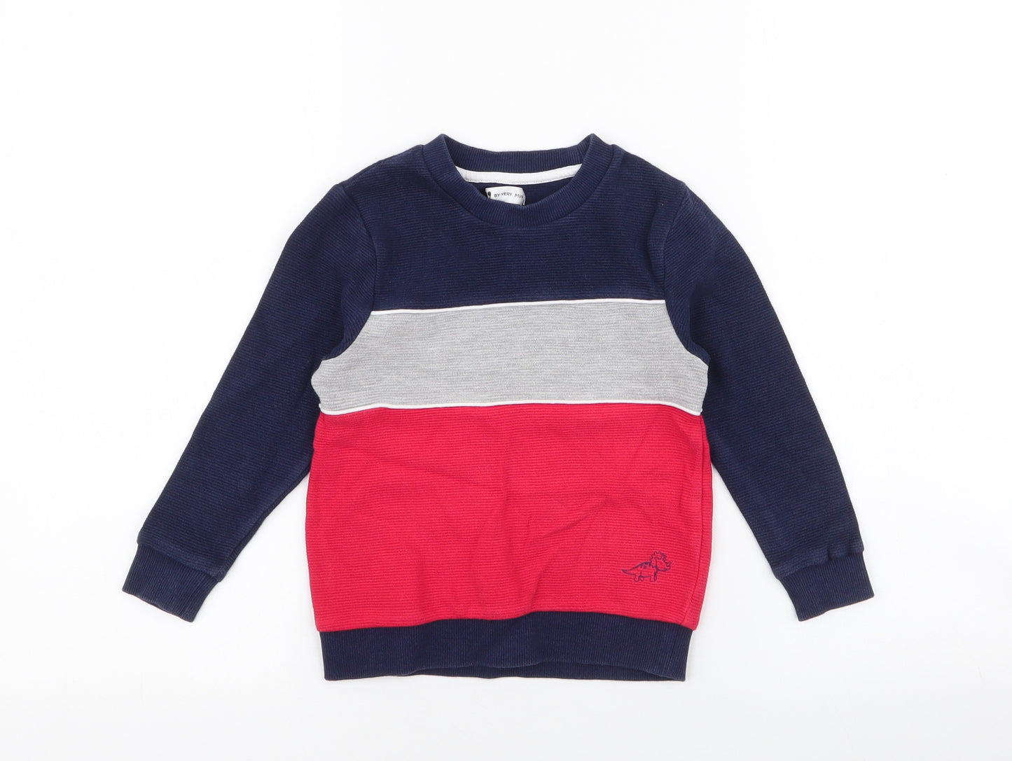 V By Very Boys Multicoloured  100% Cotton Pullover Sweatshirt Size 2-3 Years  Pullover - dinosaur