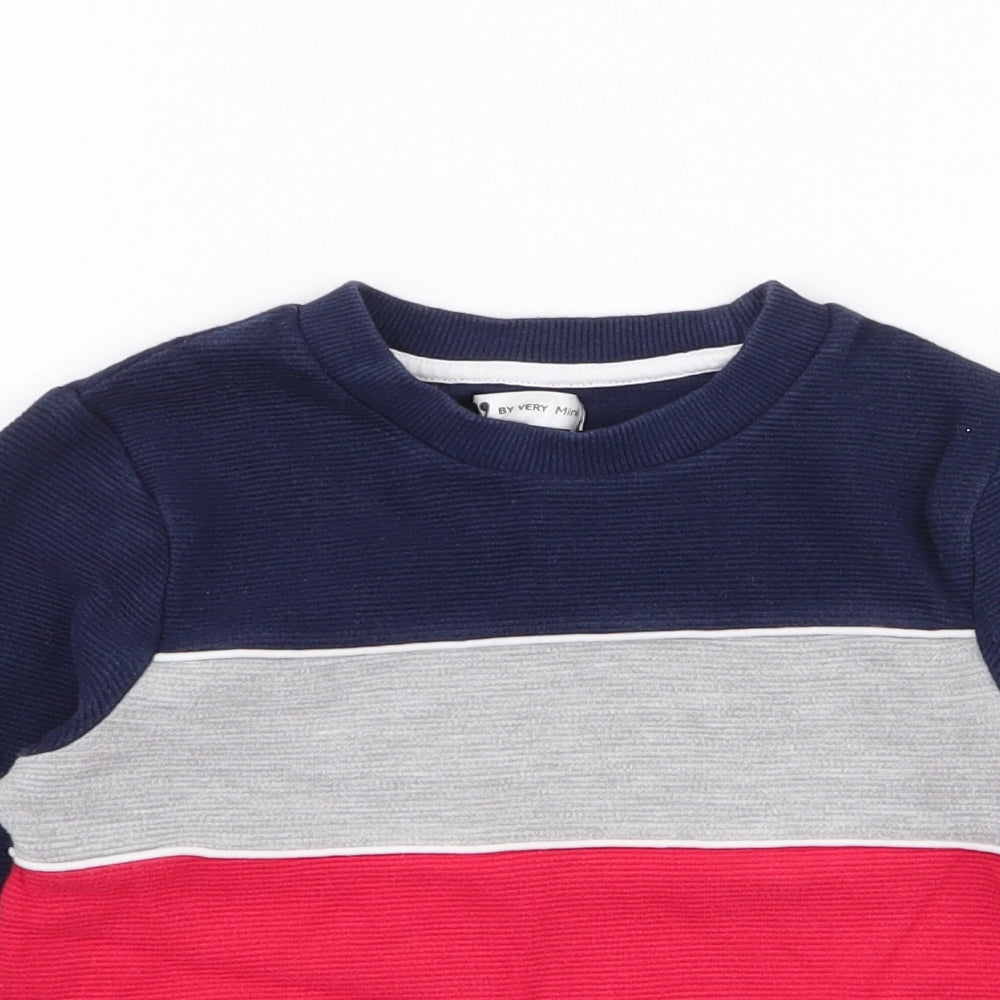 V By Very Boys Multicoloured  100% Cotton Pullover Sweatshirt Size 2-3 Years  Pullover - dinosaur