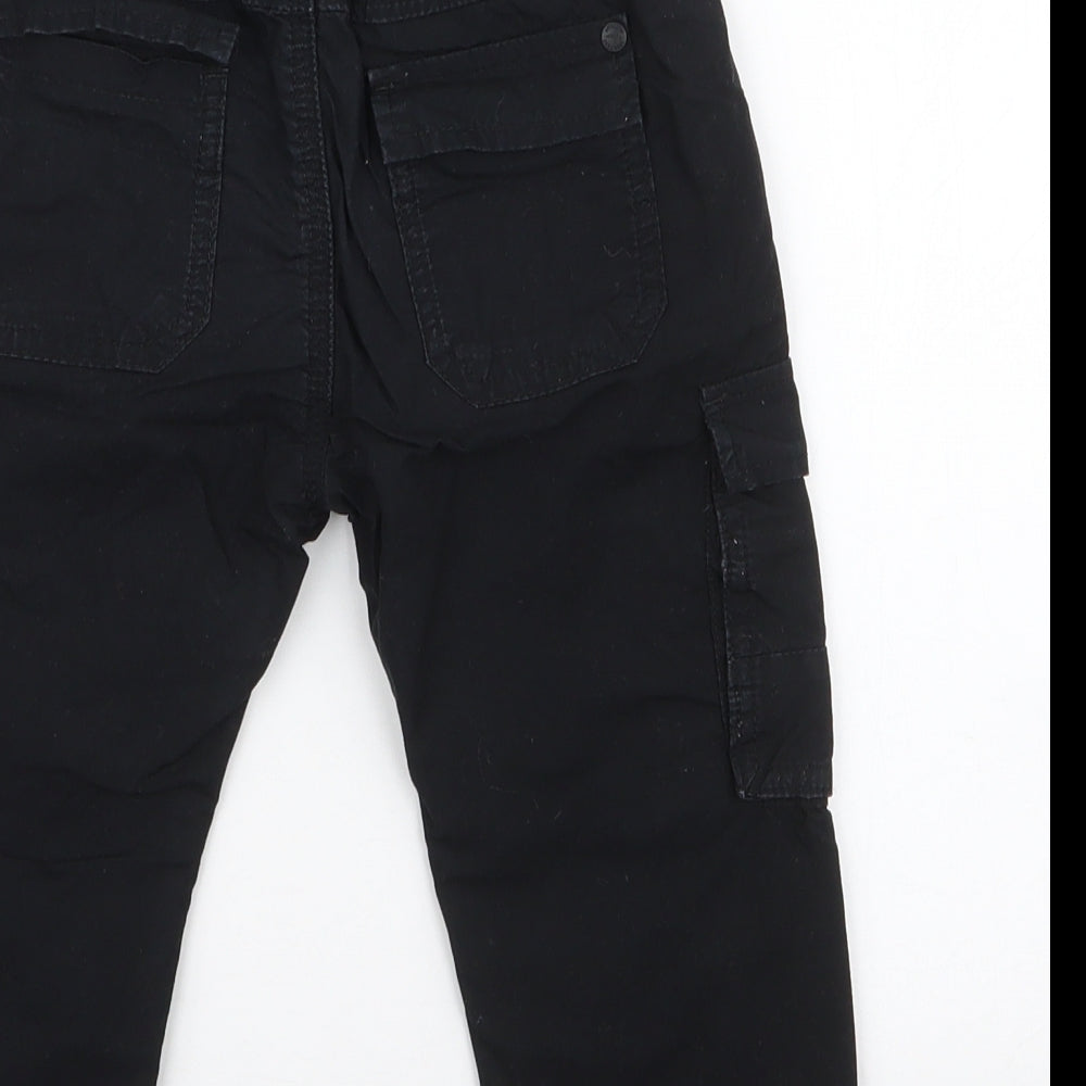 NEXT Boys Black  100% Cotton Cargo Jeans Size 18 Months  Drawstring