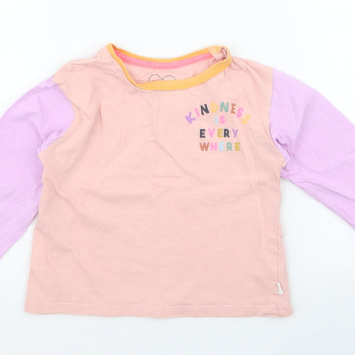 NEXT Girls Multicoloured  100% Cotton Jersey T-Shirt Size 3-4 Years Round Neck Pullover - kindness is everywhere