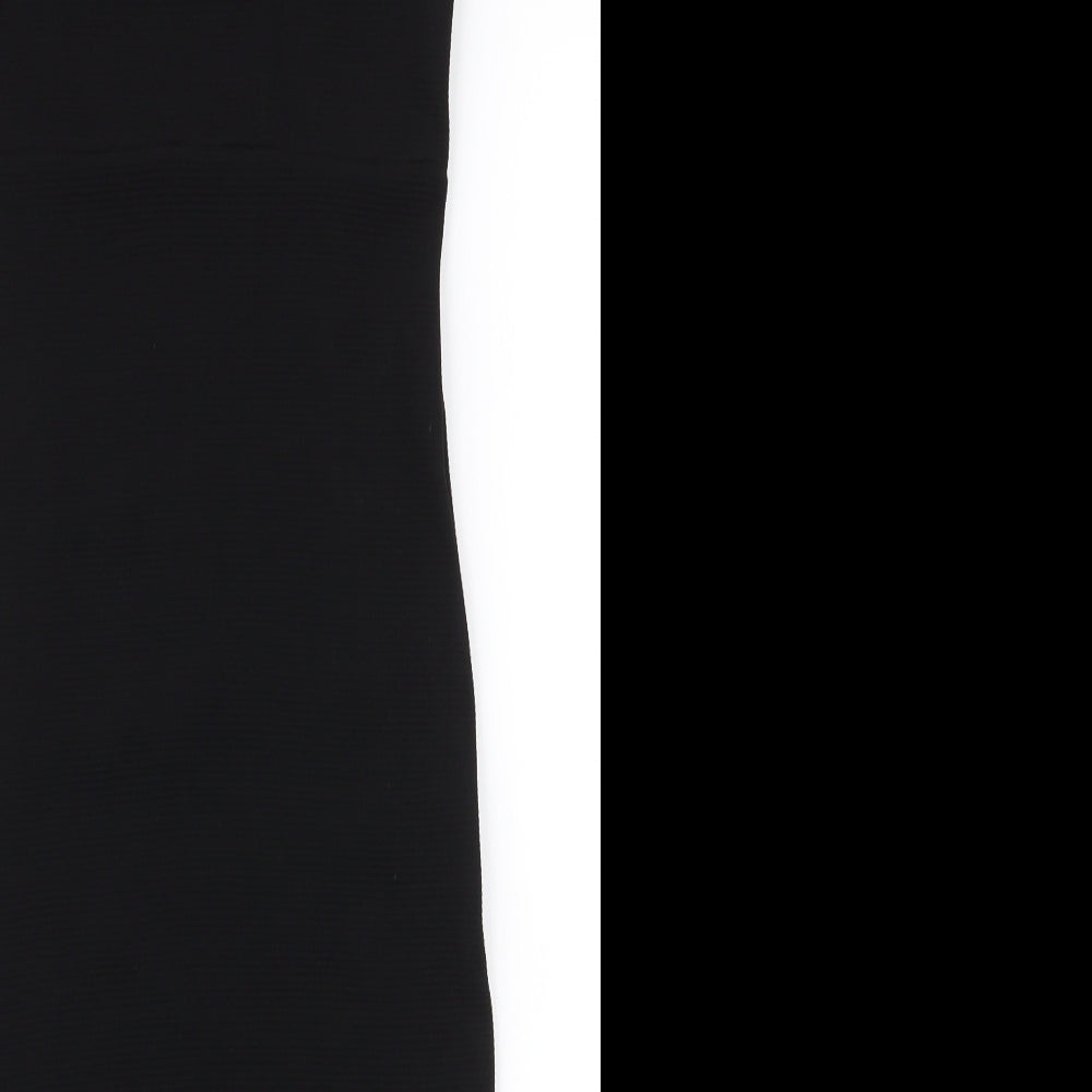 Miss Selfridge Womens Black  Polyester Pencil Dress  Size 8  V-Neck Pullover