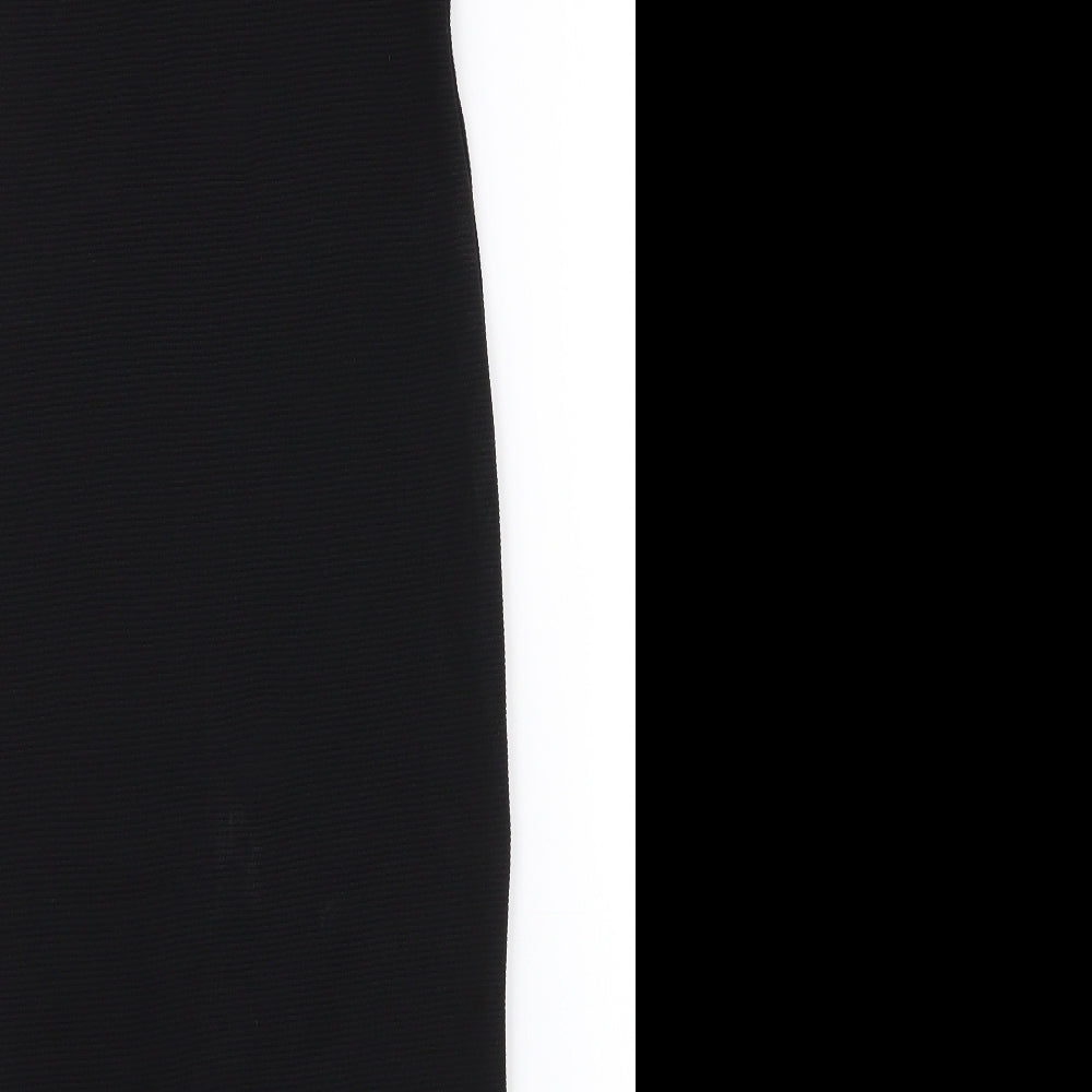 Miss Selfridge Womens Black  Polyester Pencil Dress  Size 8  V-Neck Pullover