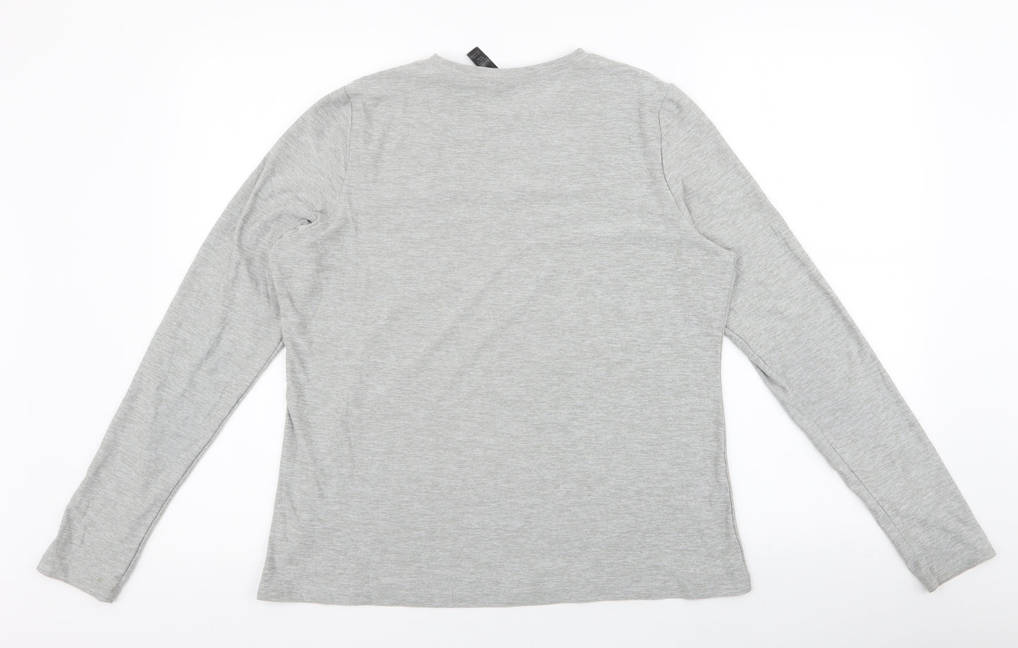 Kyodan Womens Grey  Polyester Jersey T-Shirt Size M Round Neck