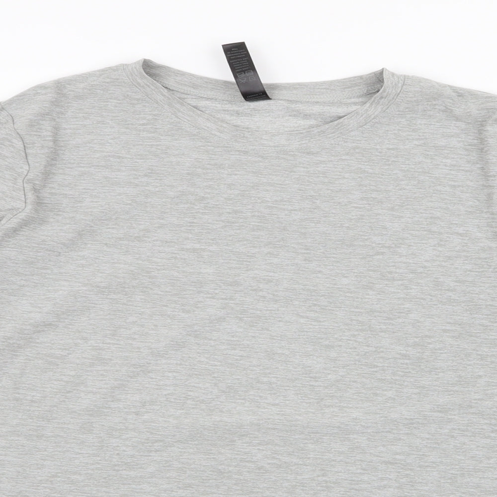 Kyodan Womens Grey  Polyester Jersey T-Shirt Size M Round Neck