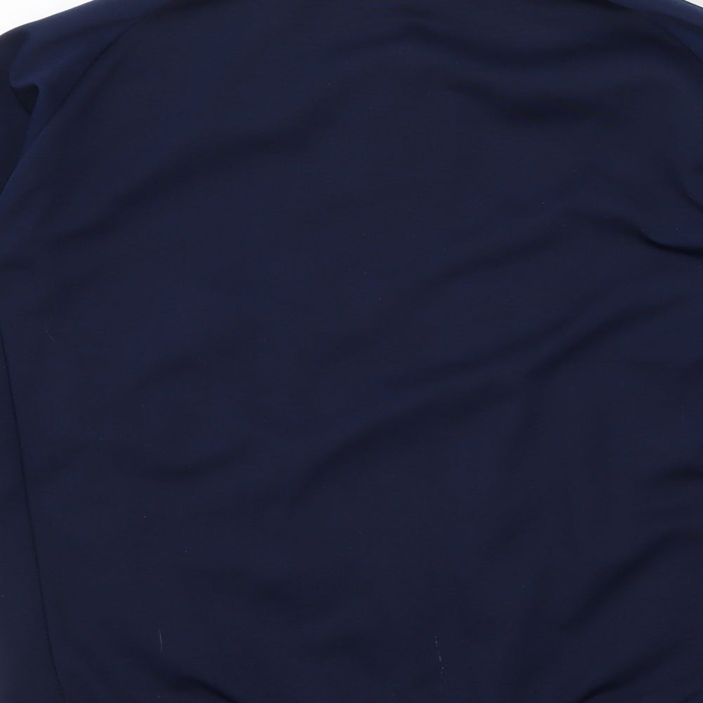 adidas Boys Blue Striped Polyester Pullover Hoodie Size 9-10 Years  Zip