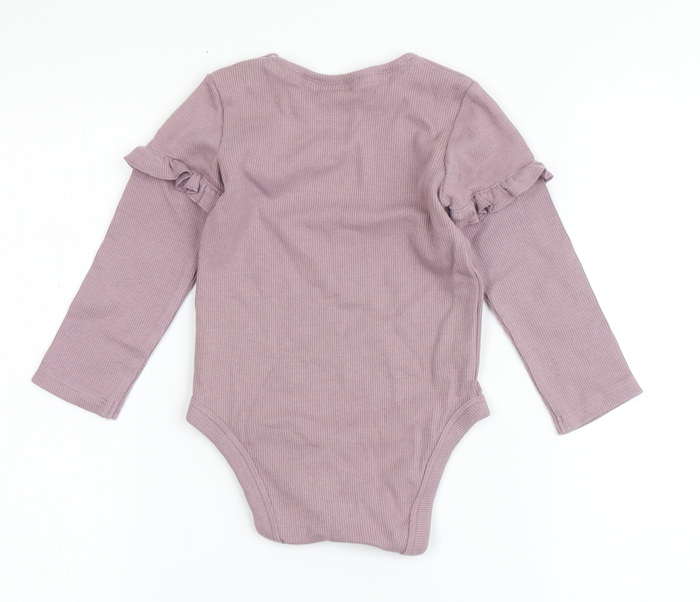 George Girls Purple  Cotton Babygrow One-Piece Size 12-18 Months  Snap