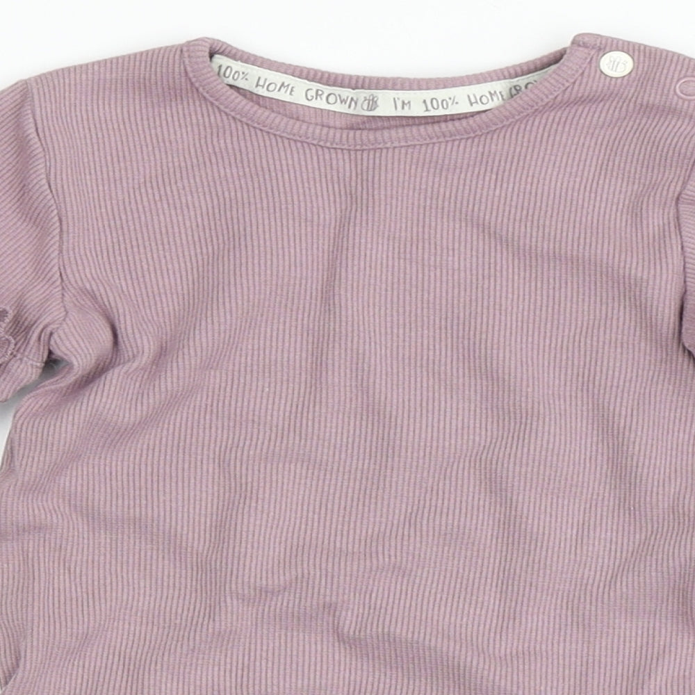 George Girls Purple  Cotton Babygrow One-Piece Size 12-18 Months  Snap