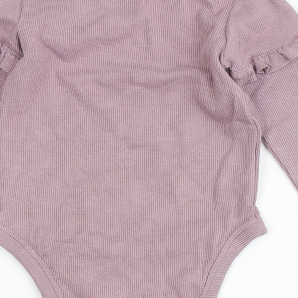 George Girls Purple  Cotton Babygrow One-Piece Size 12-18 Months  Snap