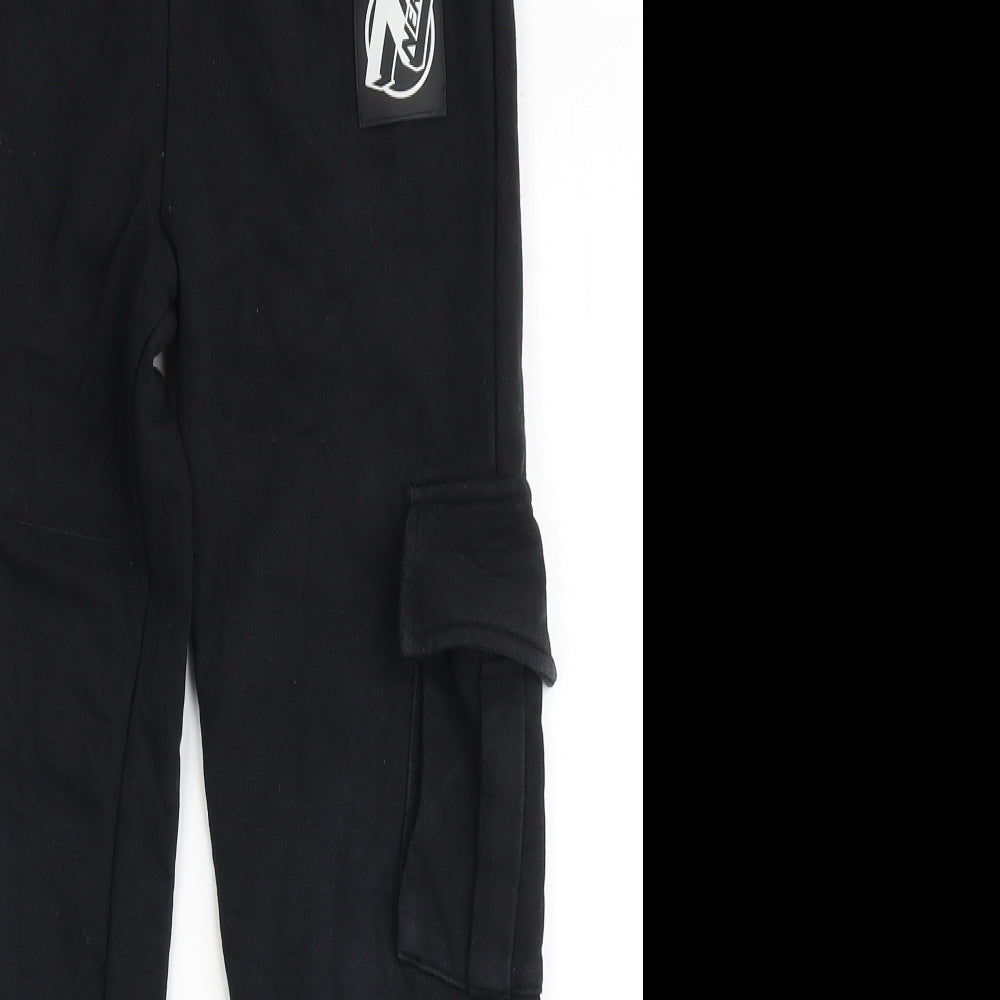 NERF Boys Black  Cotton Jogger Trousers Size 11-12 Years  Regular Drawstring