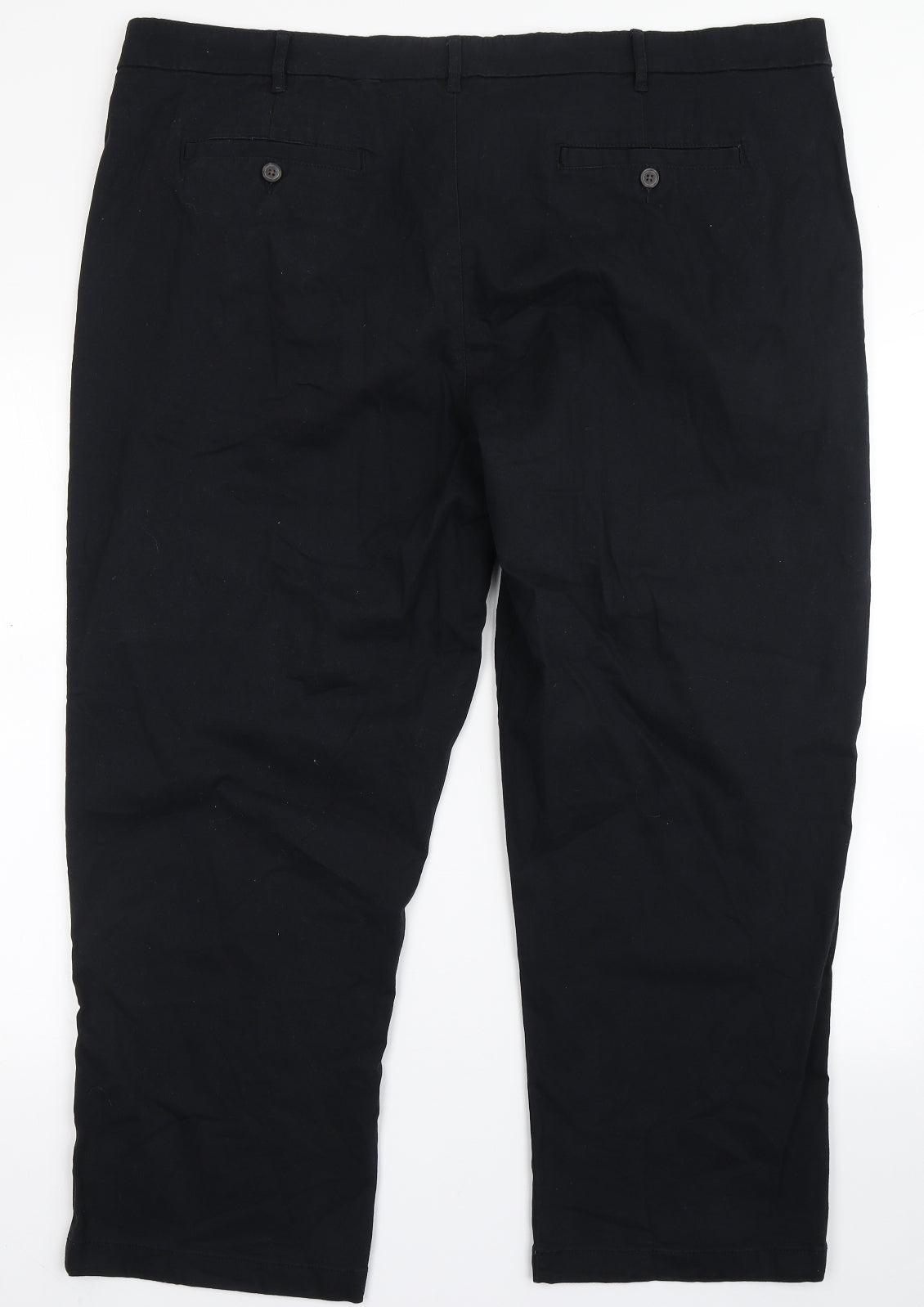 Jacamo Mens Black  Cotton Chino Trousers Size 46 L26 in Regular Button