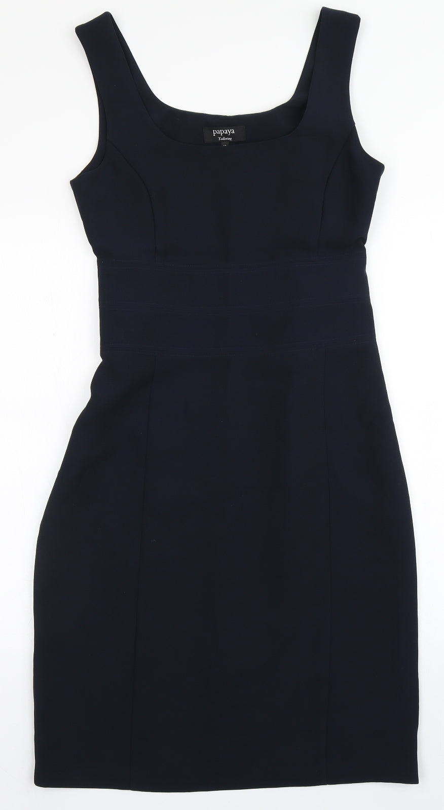Papaya Womens Blue  Polyester A-Line  Size 12  Round Neck Zip - Tailored Fit
