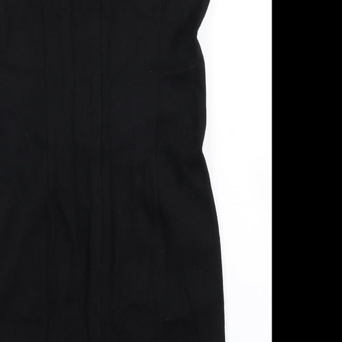 Soolee Womens Blue  Wool A-Line  Size M  Round Neck Zip