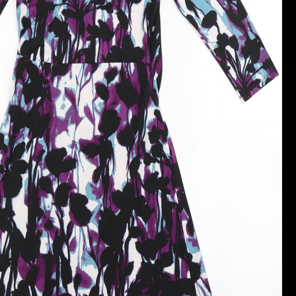 Vizaviz Womens Black  Polyester A-Line  Size 10  V-Neck