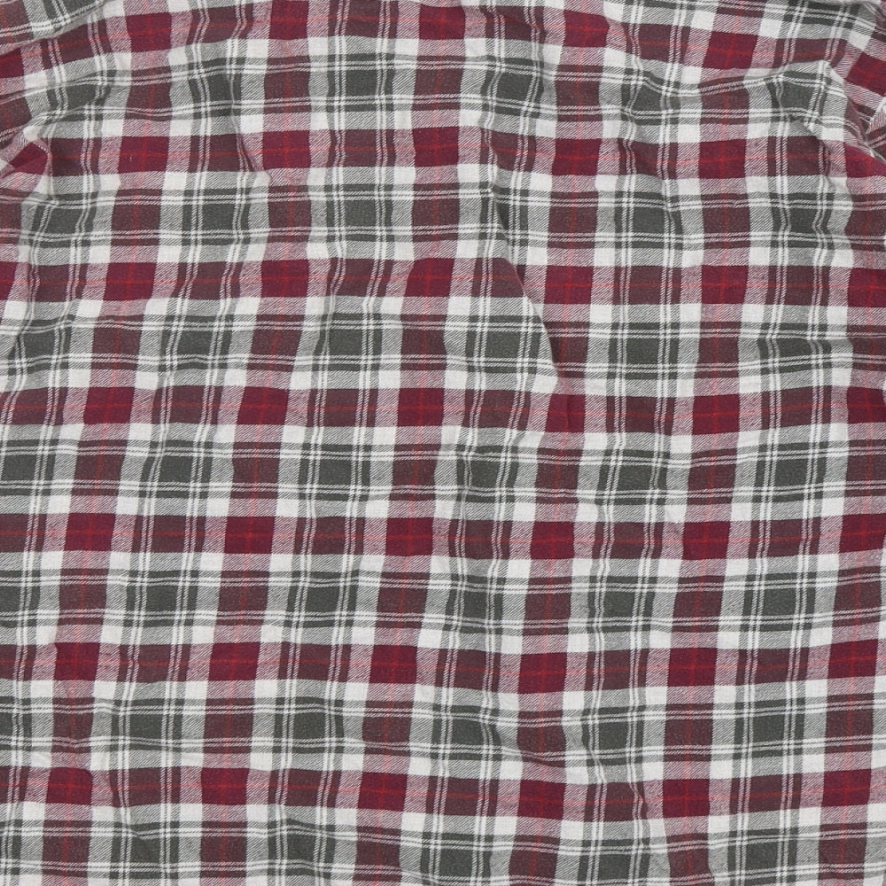 Marks and Spencer Mens Multicoloured Plaid Cotton  Pyjama Top Size XL  Button