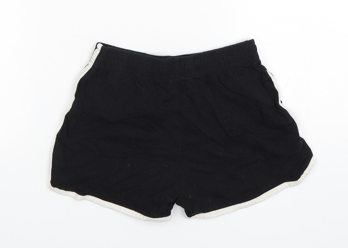 PEP&CO Girls Black  Cotton Sweat Shorts Size 9-10 Years  Regular Drawstring