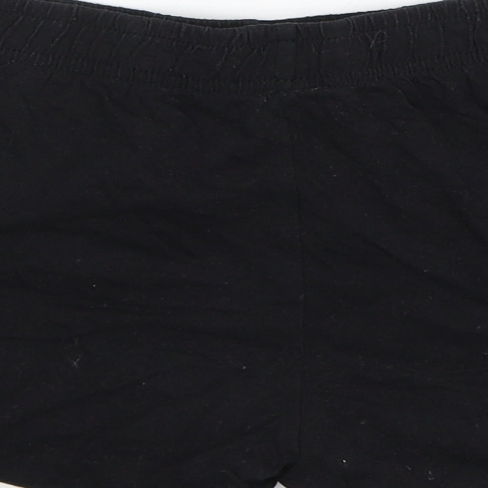 PEP&CO Girls Black  Cotton Sweat Shorts Size 9-10 Years  Regular Drawstring