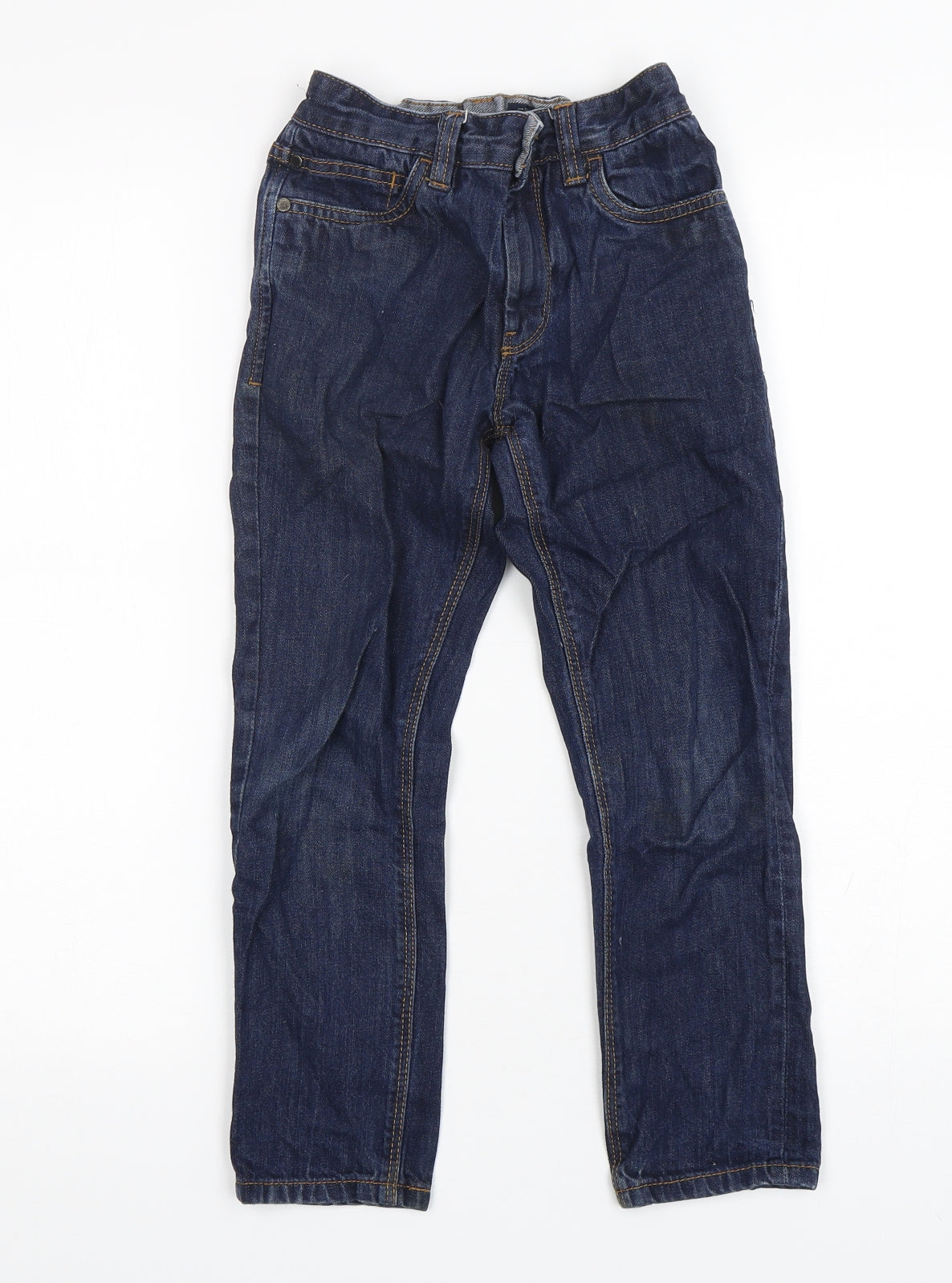 NEXT Boys Blue  Cotton Straight Jeans Size 8 Years  Regular Button