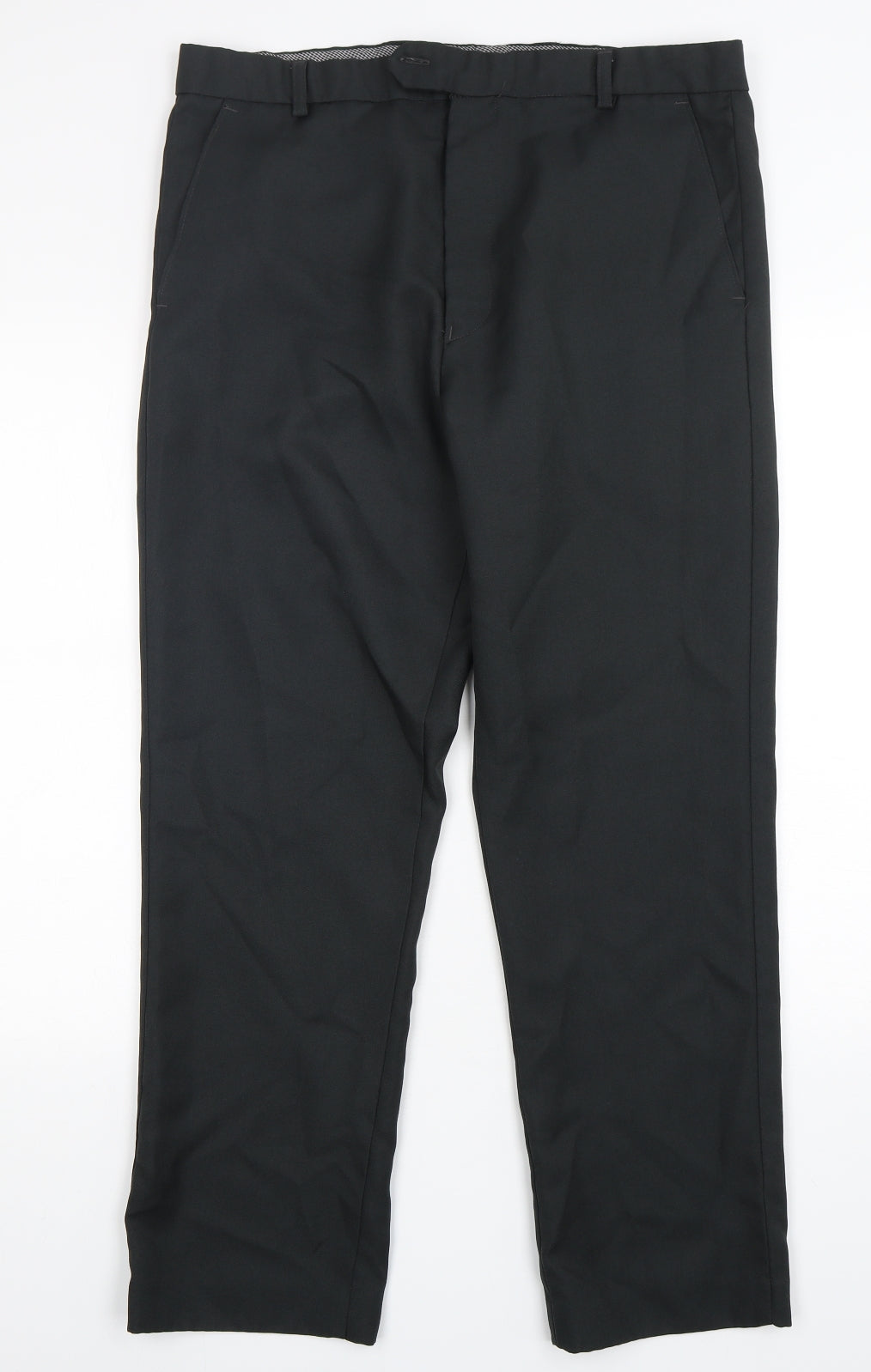Preworn  Mens Grey  Polyester Trousers  Size 36 L30 in Regular