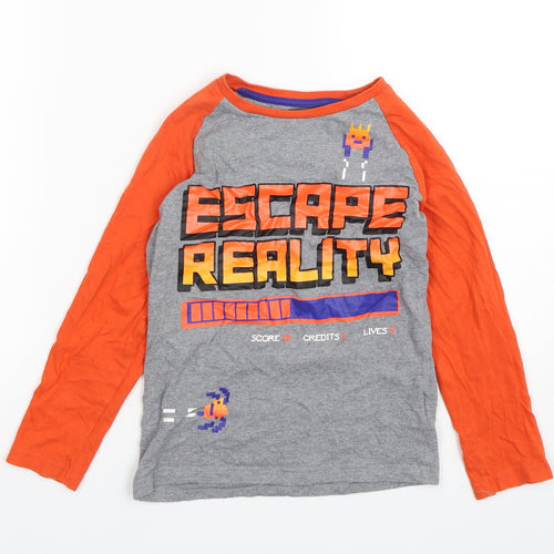Bluezoo Boys Multicoloured Solid Cotton  Pyjama Top Size 7-8 Years  Pullover