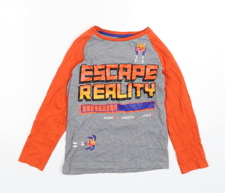 Bluezoo Boys Multicoloured Solid Cotton  Pyjama Top Size 7-8 Years  Pullover