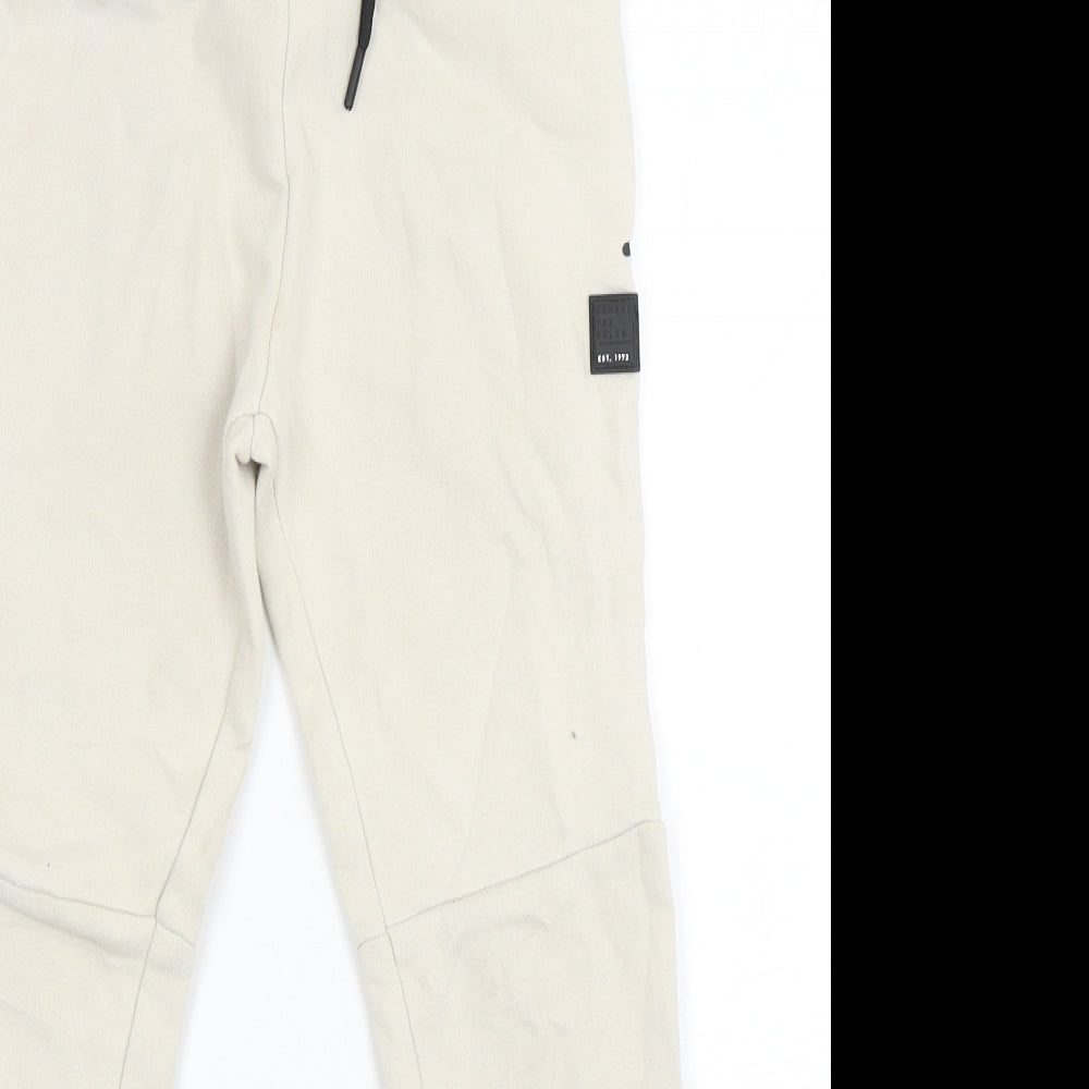 George Boys Beige  Cotton Sweatpants Trousers Size 8-9 Years  Regular