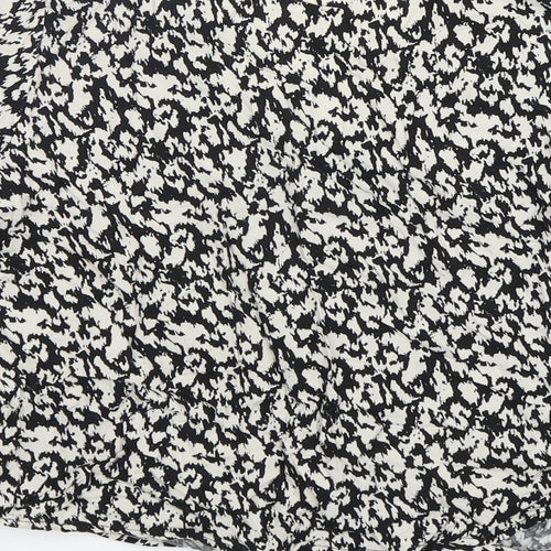 F&F Womens Multicoloured Animal Print Viscose Basic Button-Up Size 10 V-Neck
