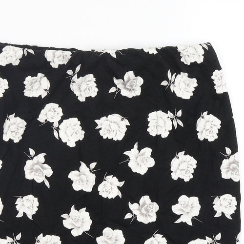 New Look Girls Black Floral Polyester Mini Skirt Size 12-13 Years  Regular
