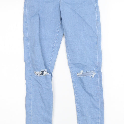 Topshop Womens Blue  Polyester Skinny Jeans Size 26 in L32 in Regular