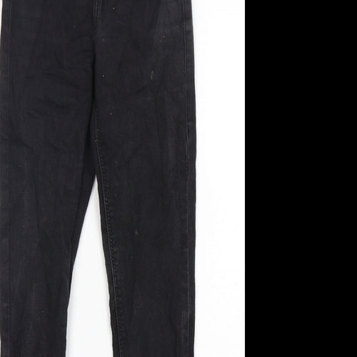 Toshop Womens Black  Cotton Skinny Jeans Size 24 in L28 in Regular