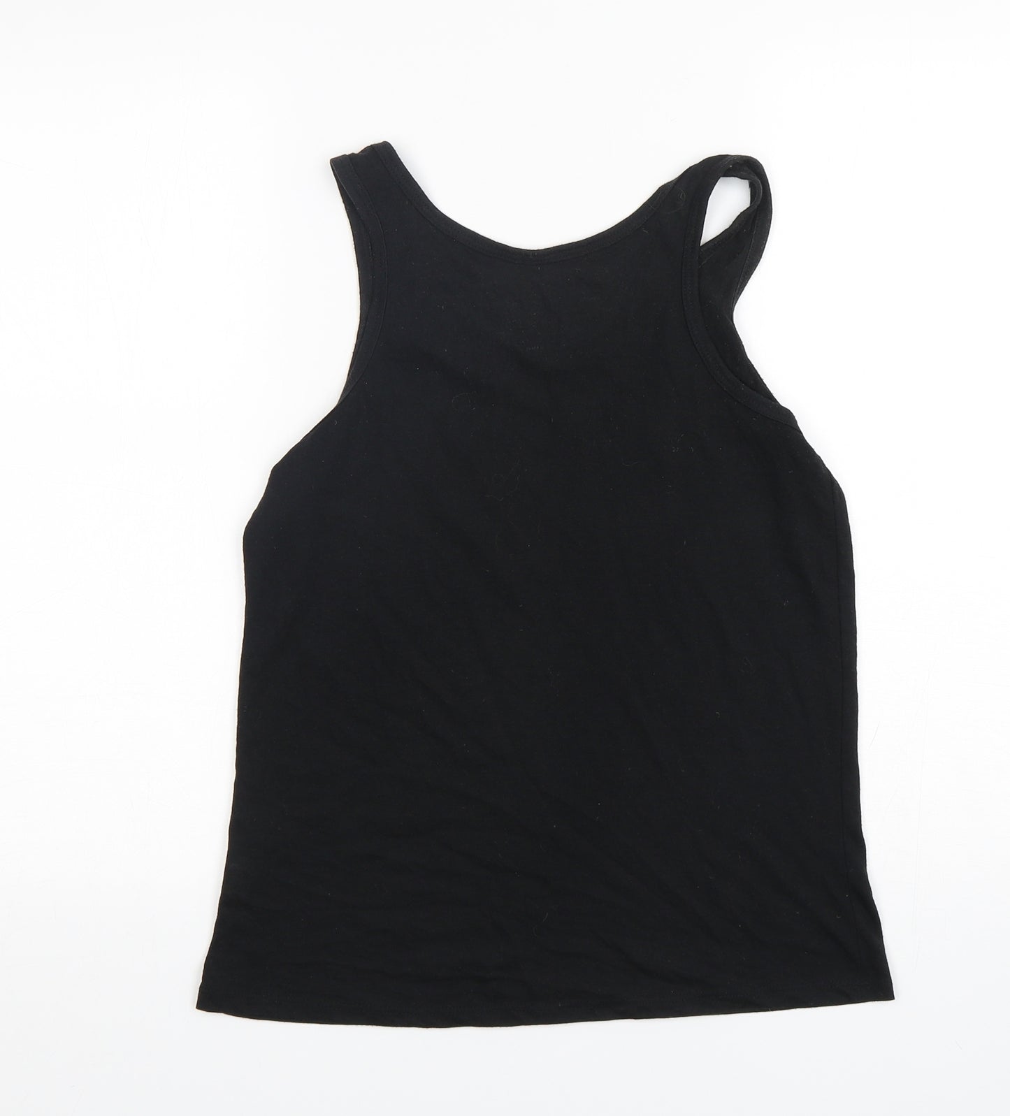 Primark Womens Black  Polyester Basic Tank Size 6 Round Neck
