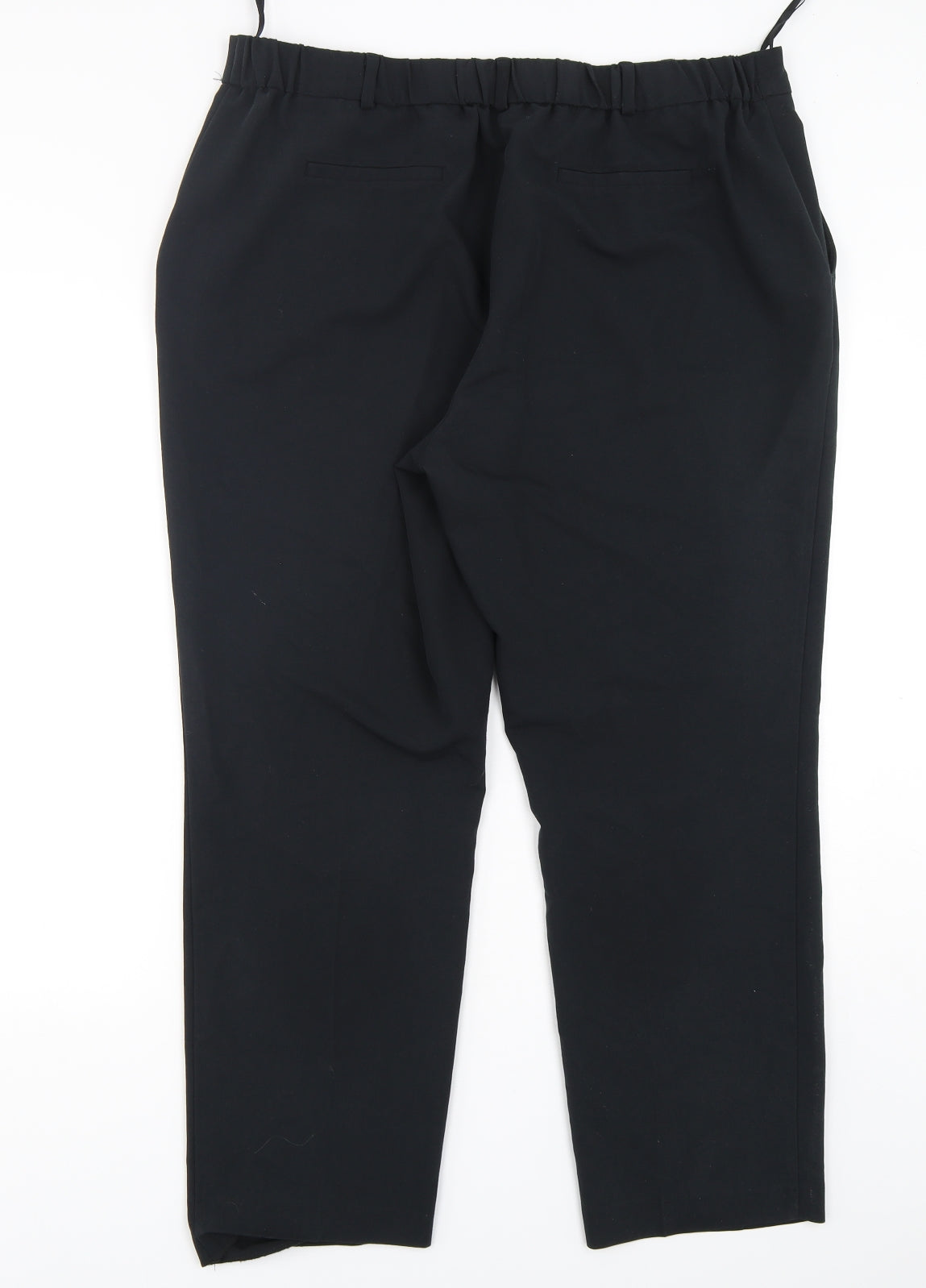 Dunnes  Womens Black  Polyester Trousers  Size 18 L29 in Regular Button