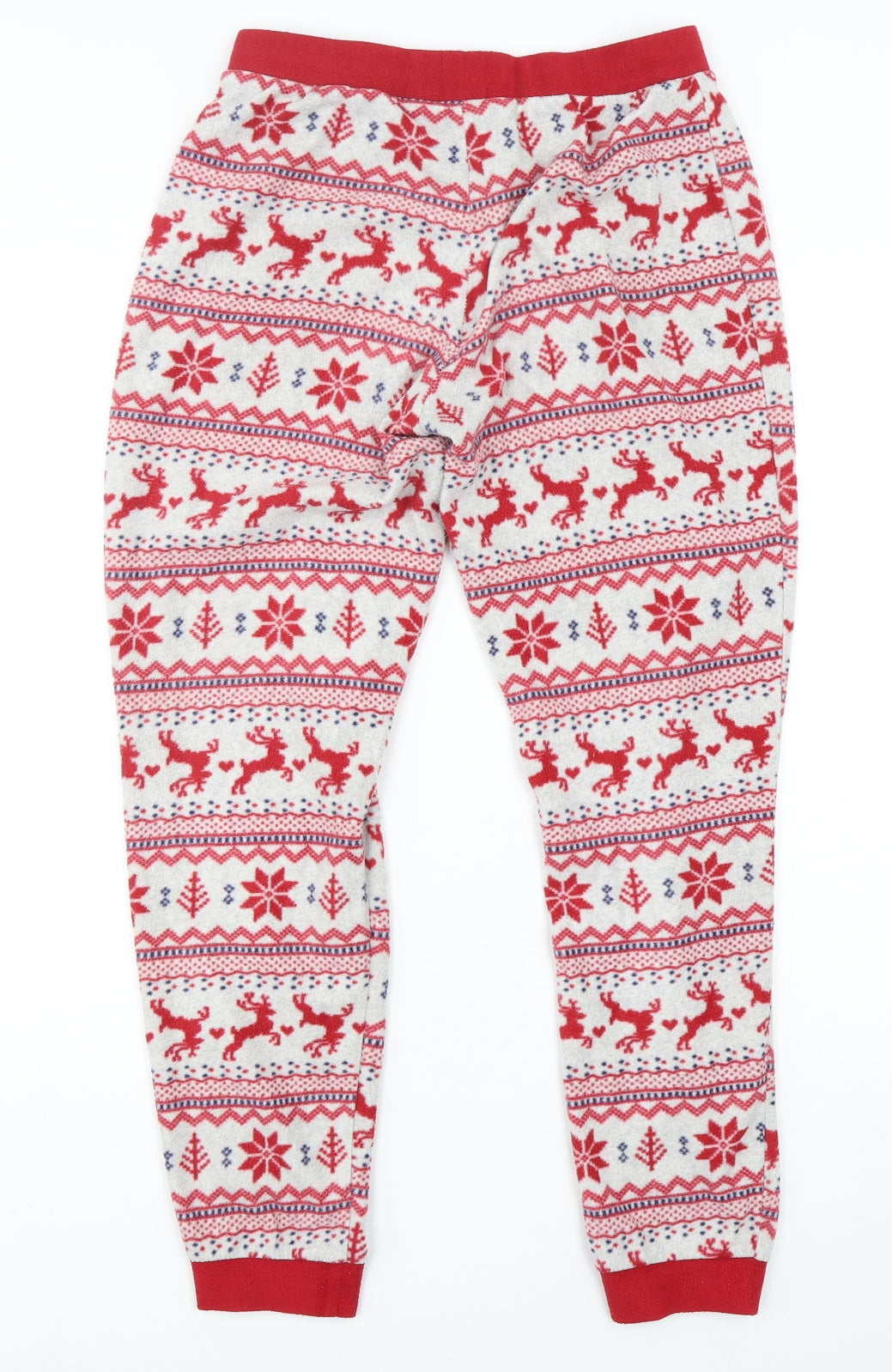 Dunnes Stores Womens Multicoloured Fair Isle Polyester  Pyjama Pants Size XS   - Christmas
