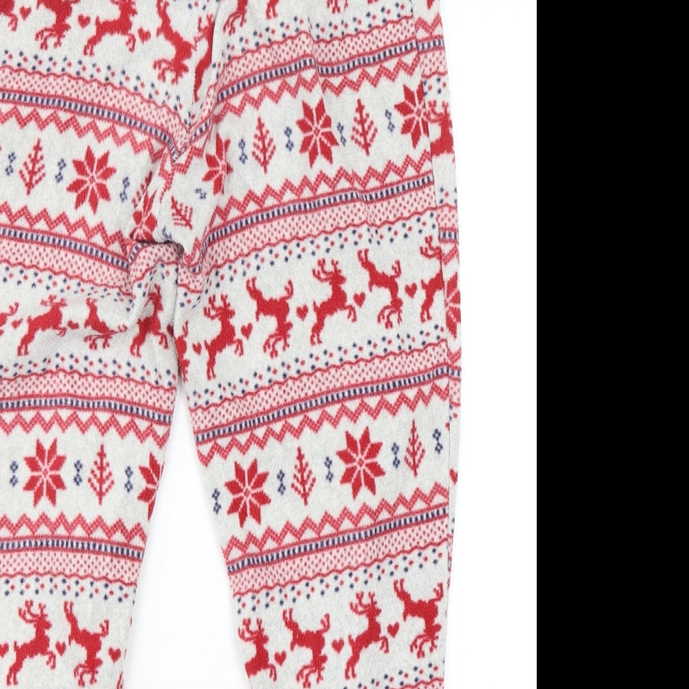 Dunnes Stores Womens Multicoloured Fair Isle Polyester  Pyjama Pants Size XS   - Christmas