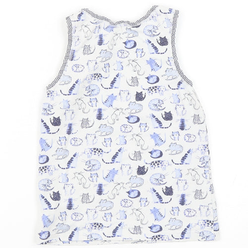NEXT Girls Multicoloured Spotted Cotton Basic Tank Size 5-6 Years Round Neck Pullover