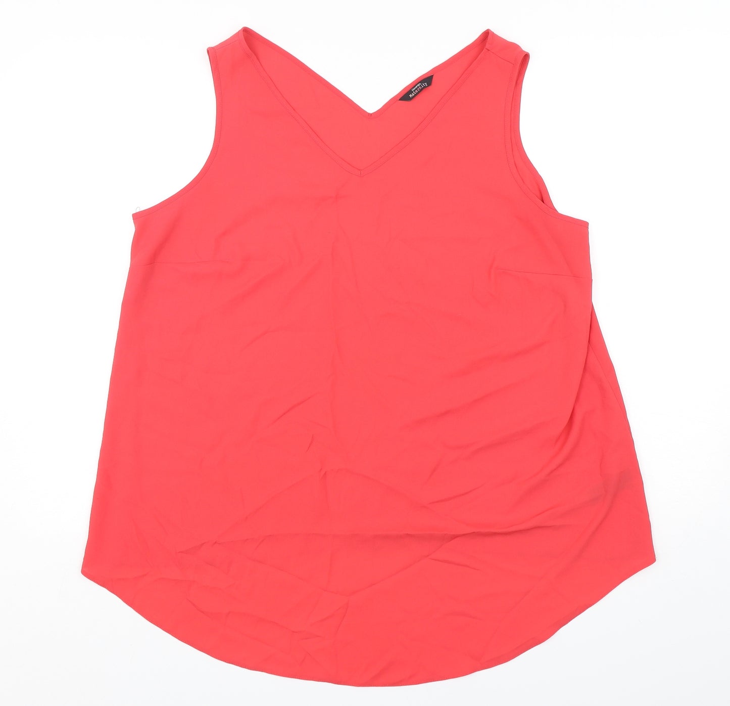 George Womens Pink  Polyester Basic Blouse Size 18 V-Neck