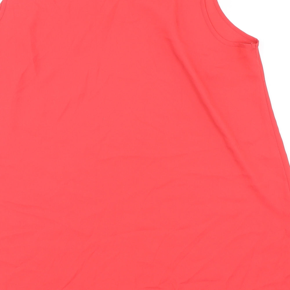 George Womens Pink  Polyester Basic Blouse Size 18 V-Neck