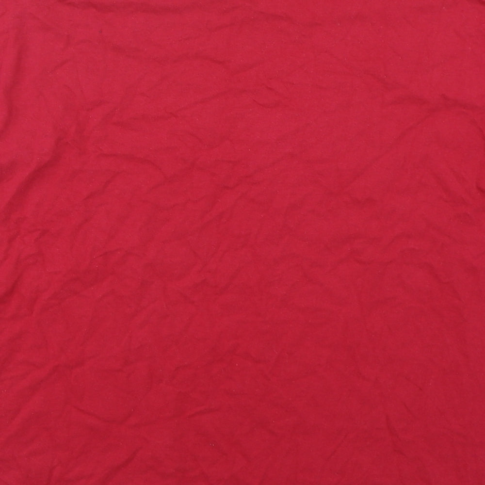 CN Tower  Womens Red  Cotton Basic T-Shirt Size M Round Neck - Canada