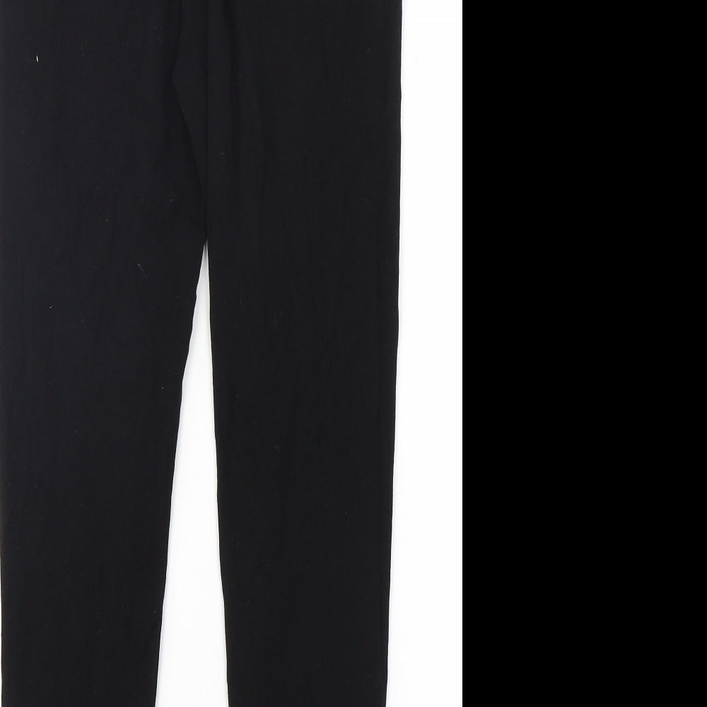 H&M Womens Black  Cotton Jogger Leggings Size L L28 in