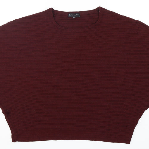 F&F Womens Purple Round Neck  Polyester Pullover Jumper Size 12