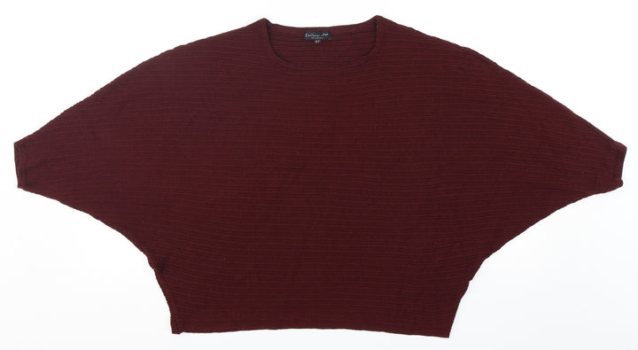 F&F Womens Purple Round Neck  Polyester Pullover Jumper Size 12