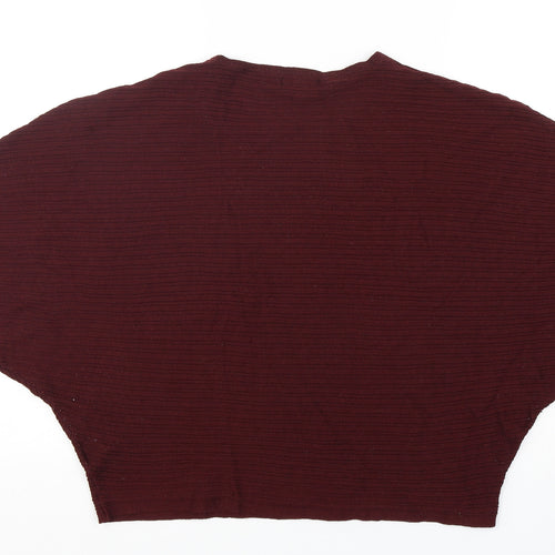 F&F Womens Purple Round Neck  Polyester Pullover Jumper Size 12