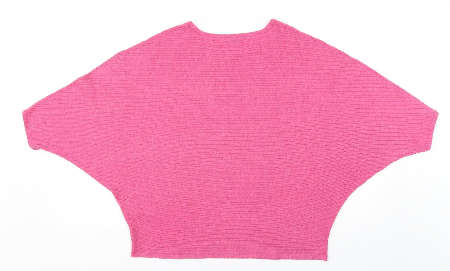 F&F Womens Pink Round Neck  Polyester Pullover Jumper Size 12