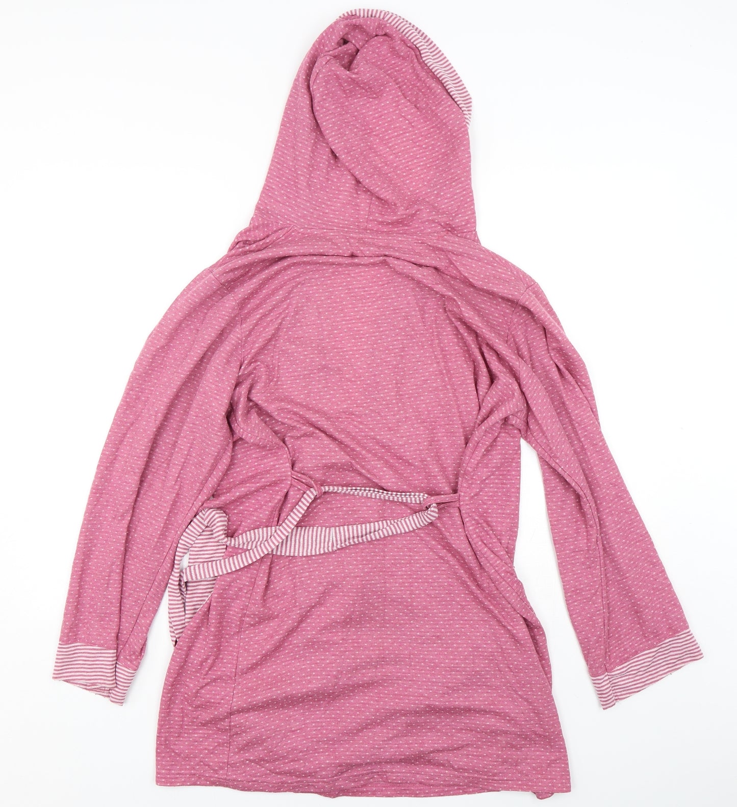 Dunnes Stores Womens Pink Polka Dot Polyester  Gown Size XL  Tie