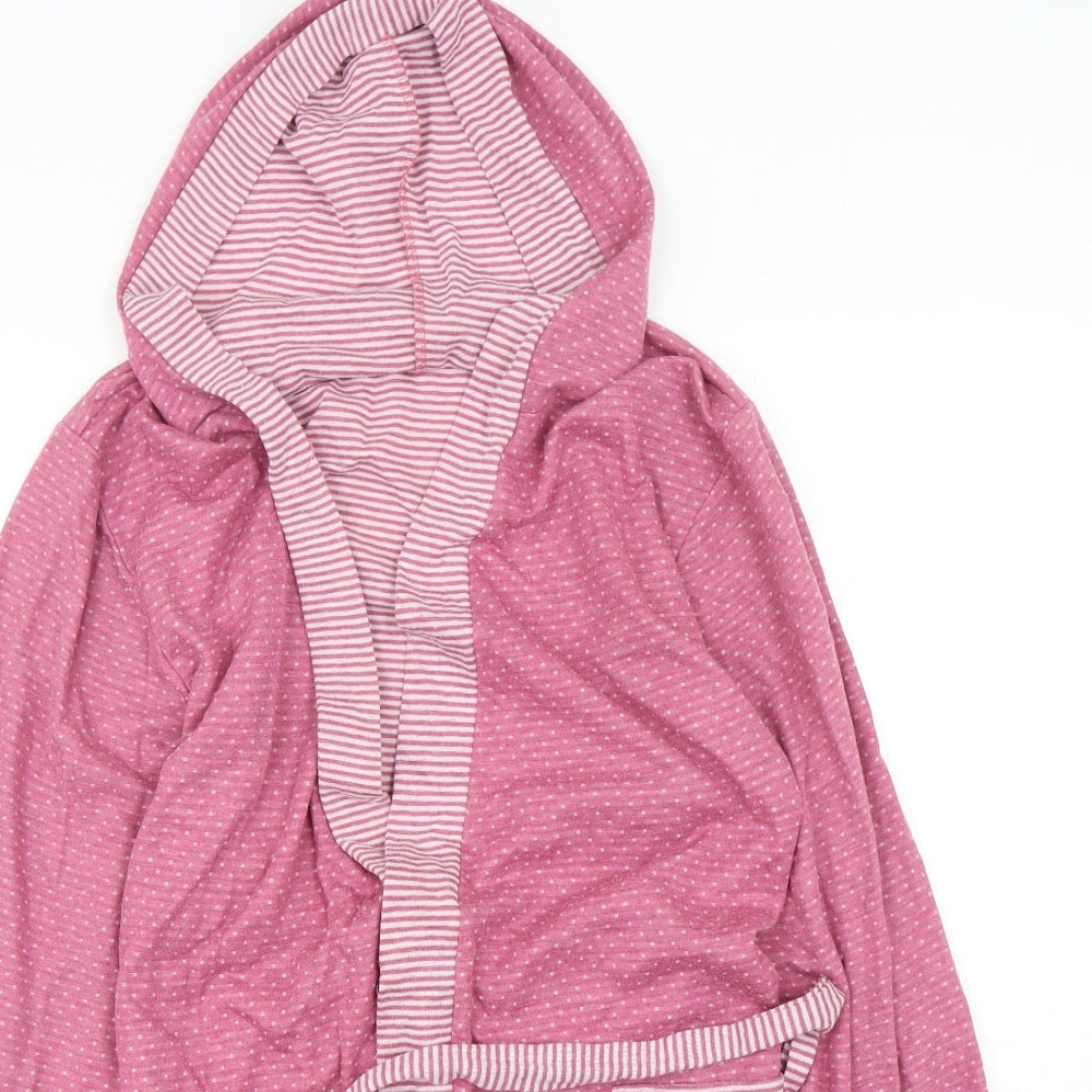 Dunnes Stores Womens Pink Polka Dot Polyester  Gown Size XL  Tie